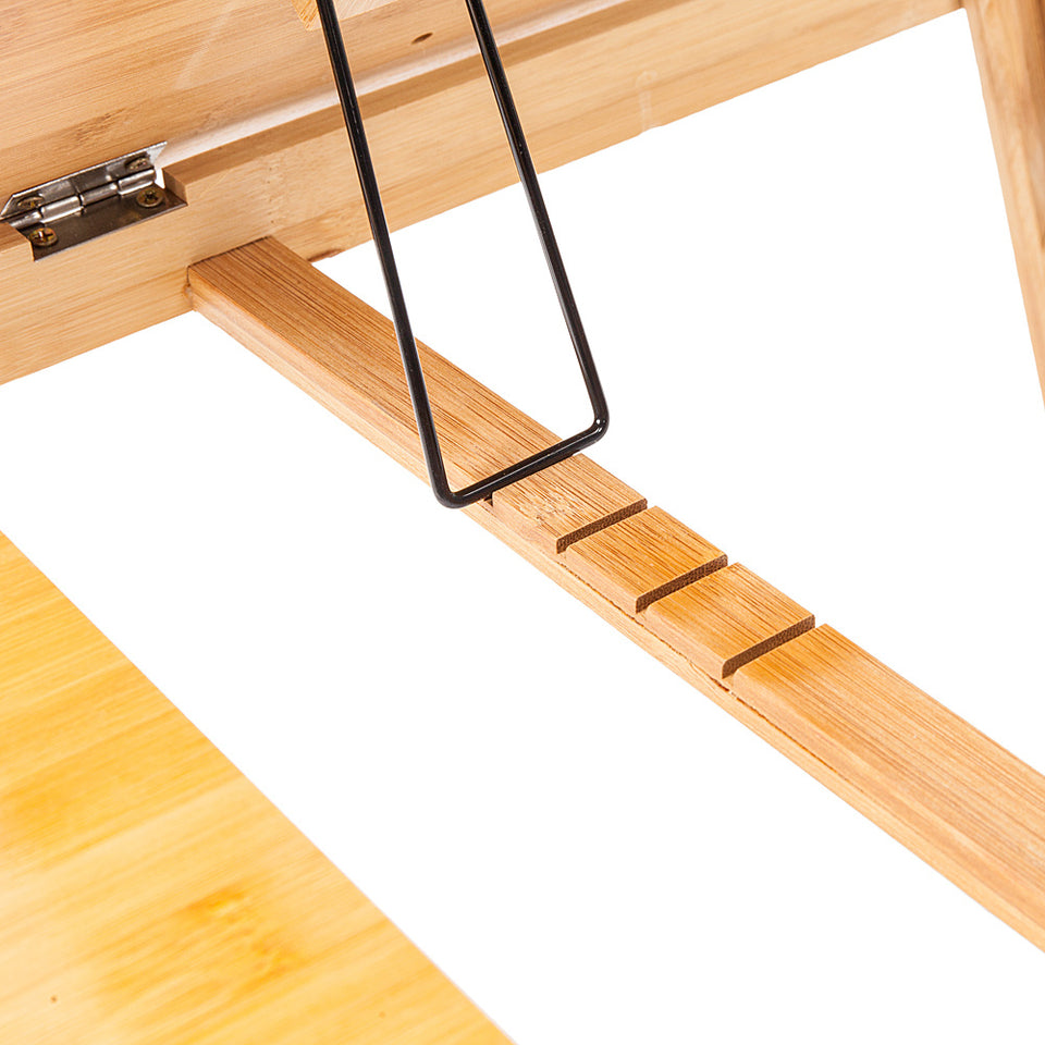 Laptop Desk/Breakfast Serving Bed Table Adjustable 100% Bamboo