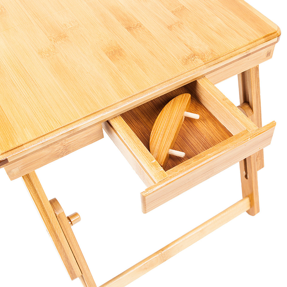 Laptop Desk/Breakfast Serving Bed Table Adjustable 100% Bamboo