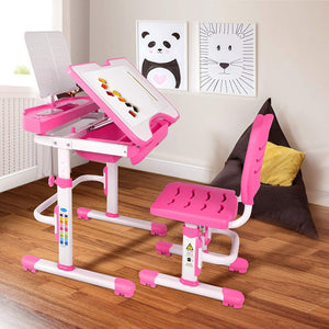 Kids Desk and Chair Set Height Adjustable