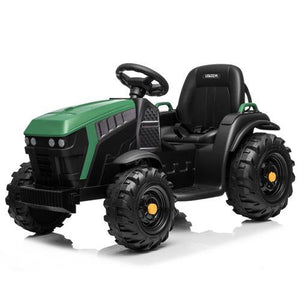 Kids Battery Powered Electric Tractor with Trailer Toddler Ride On Ground Loader w/ 2 Speeds Treaded Tires