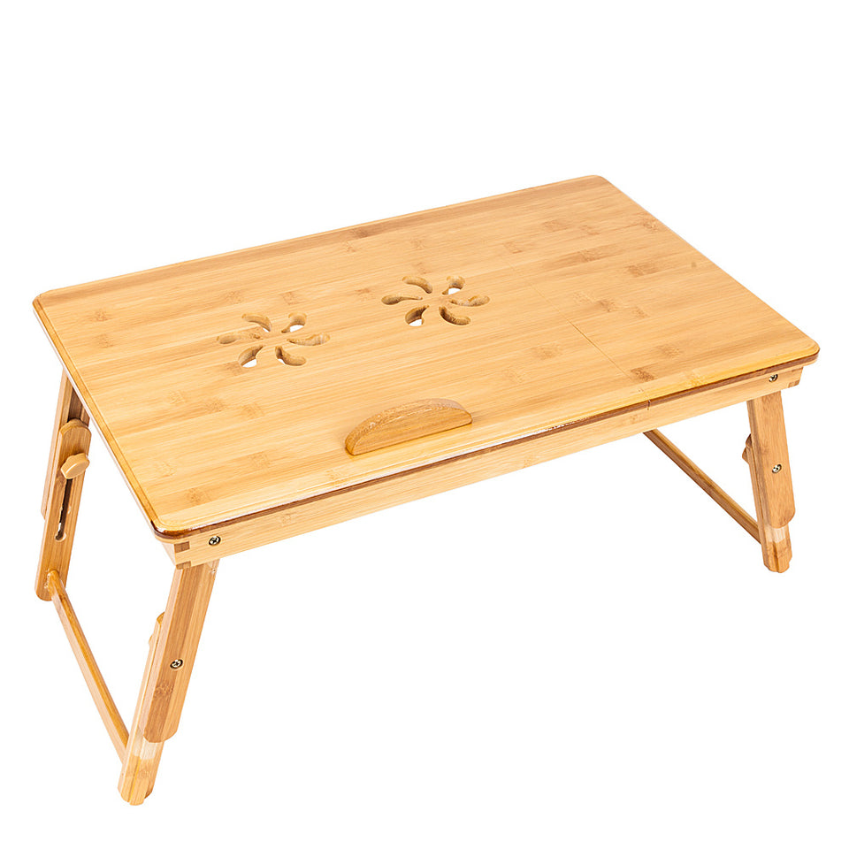 Laptop Desk/Breakfast Serving Bed Table Adjustable 100% Bamboo